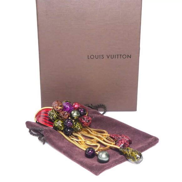 Auth LOUIS VUITTON Brooch Gold/Multicolor Metal - Picture 10 of 10